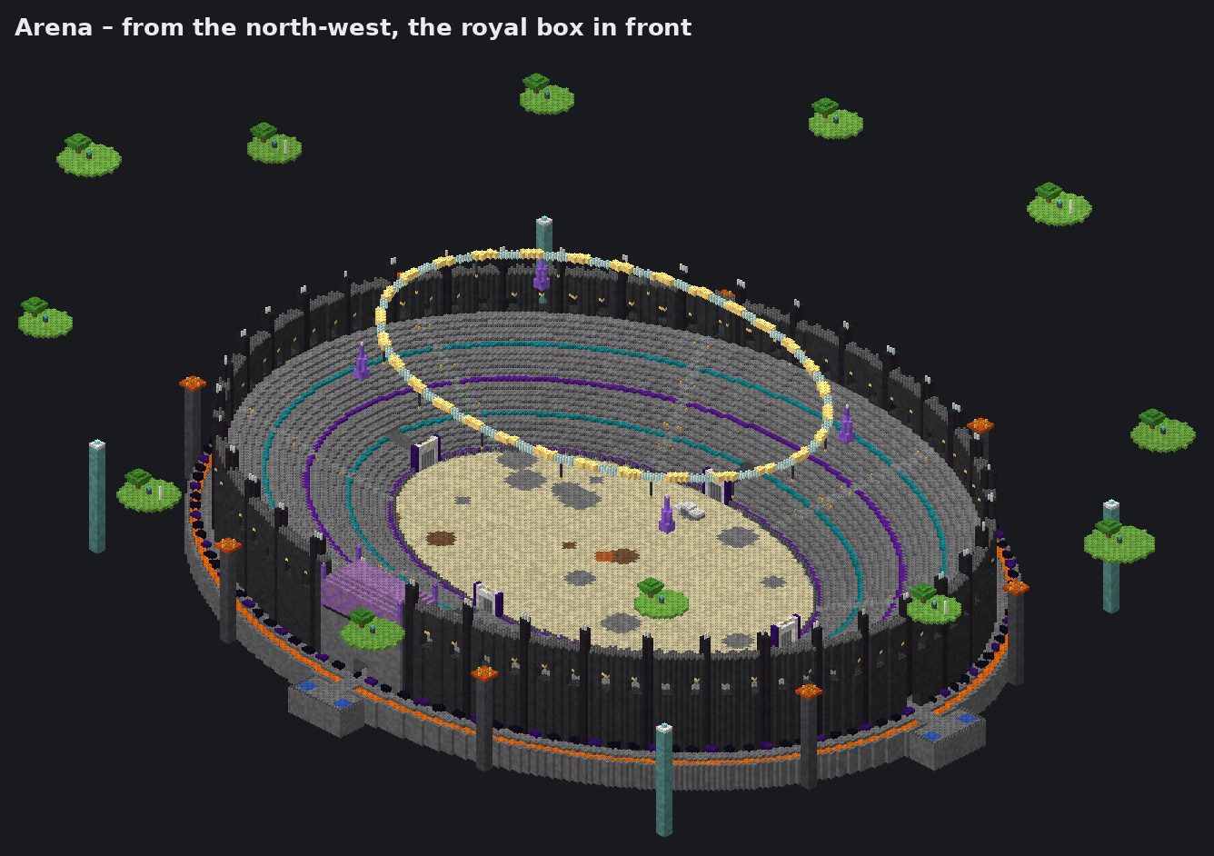 Isometric design of the arena