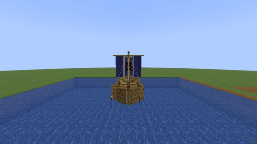 The faction banner on the longship's sail